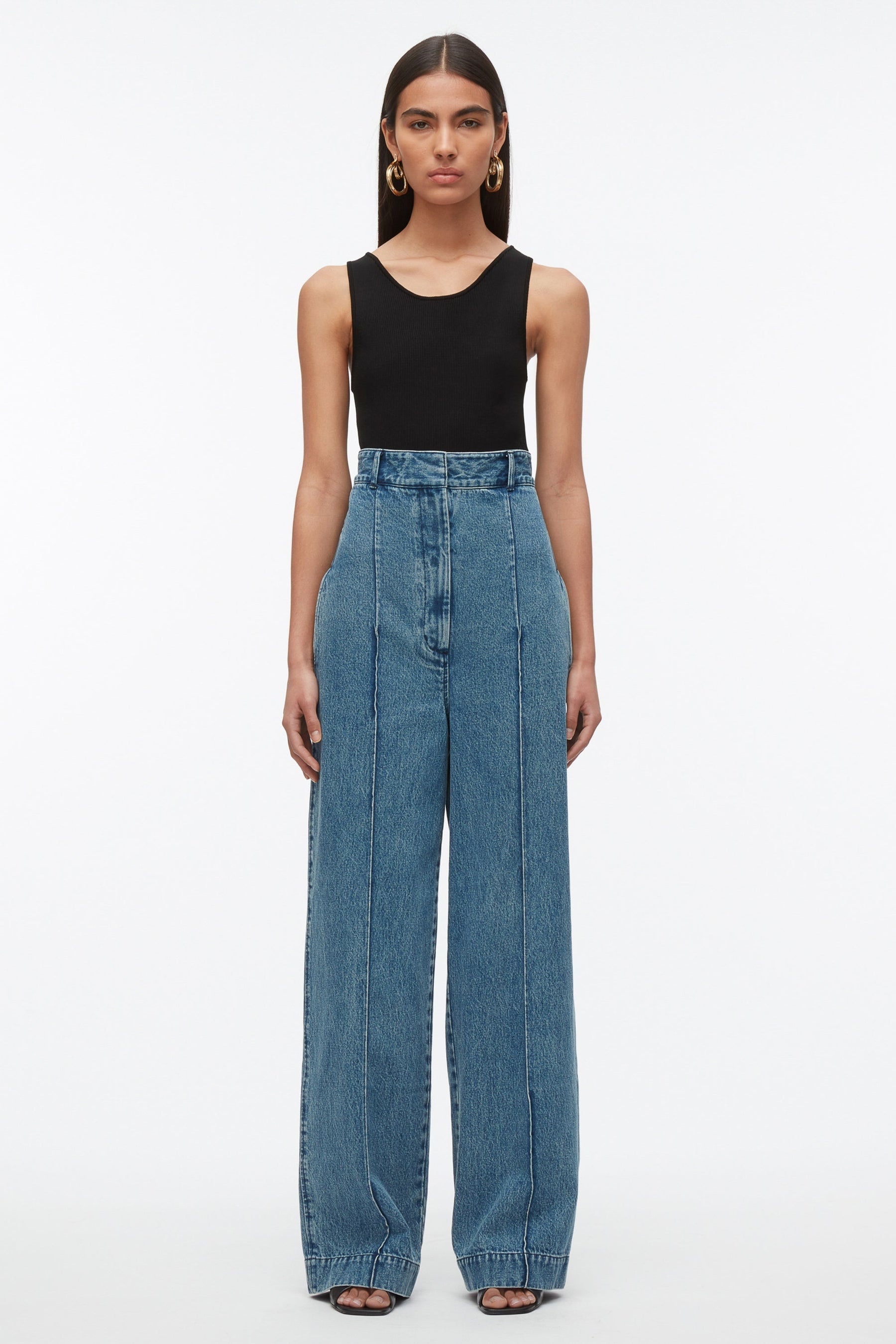 Denim Extreme High Waisted Trouser - 2