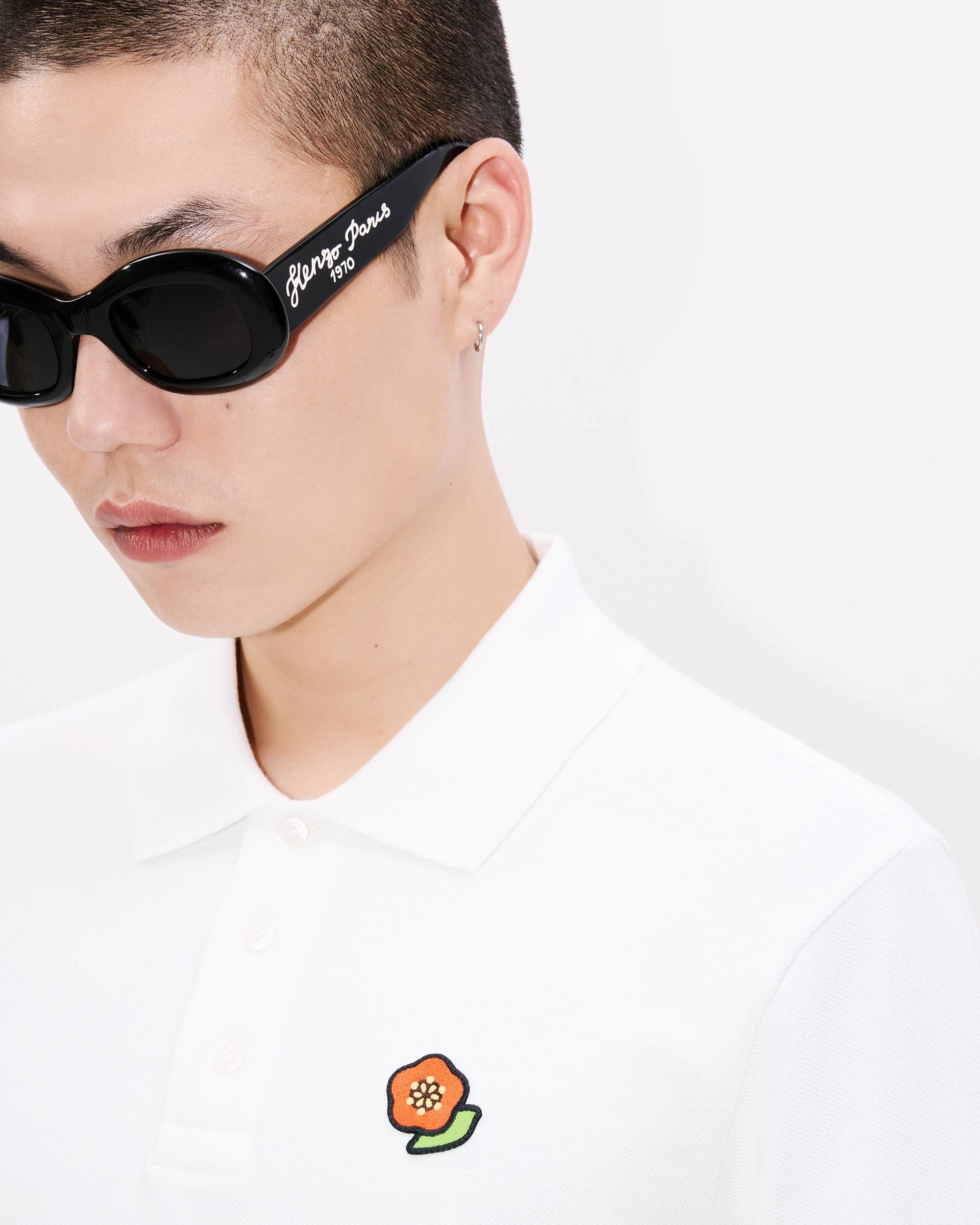 'KENZO Pop' embroidered slim polo in cotton - 7