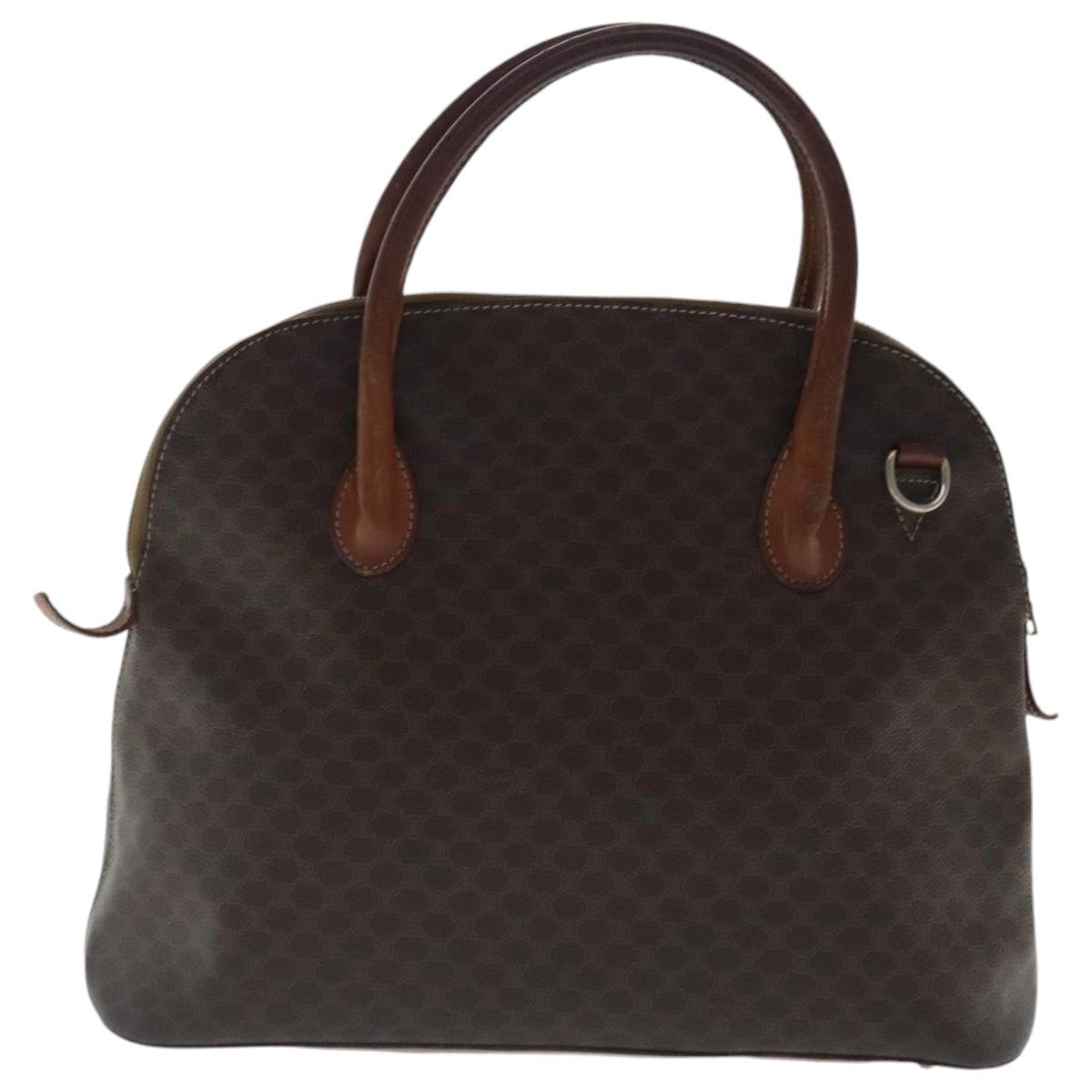 CELINE Macadam Canvas Hand Bag Pvc Leather Gold Brown - 2