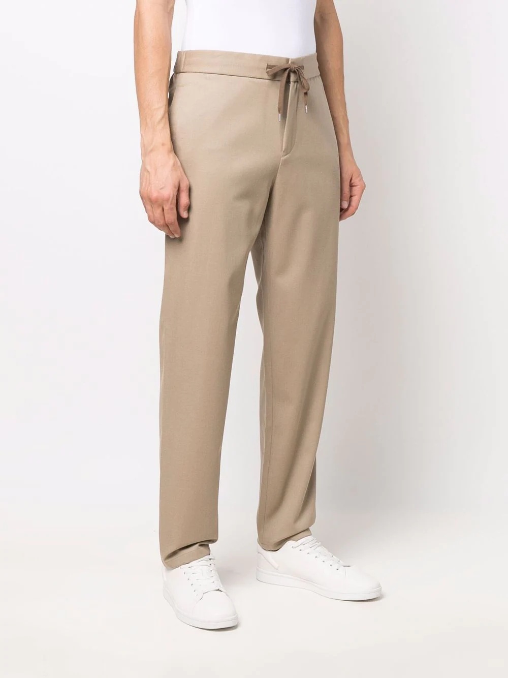 drawstring straight-leg trousers - 3