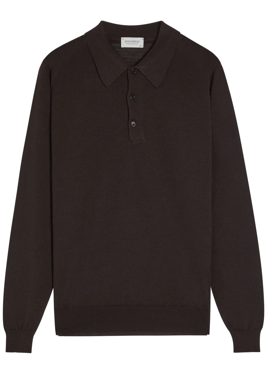 John Smedley Caverhill Merino Wool Polo Shirt - 1