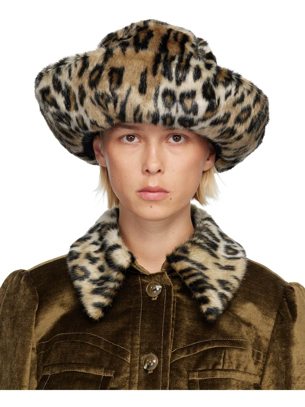 Multicolor Faux Leopard Hat - 1