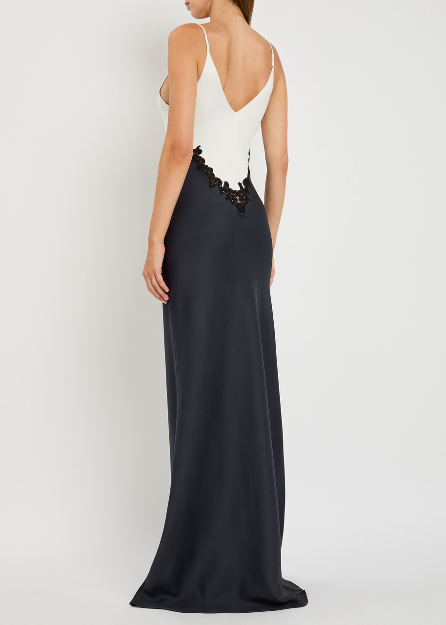 Gabriela Hearst Amaryllis Colour-block Silk-crepe Maxi Dress - 3