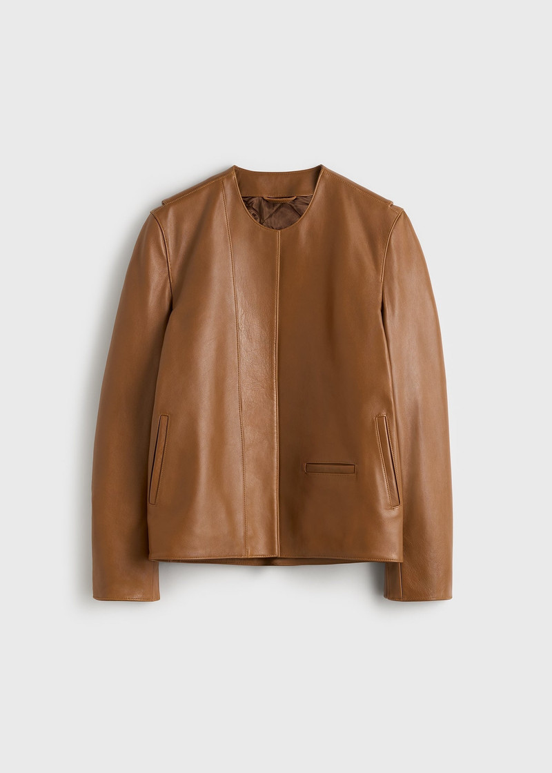 Minimal biker jacket copper 1
