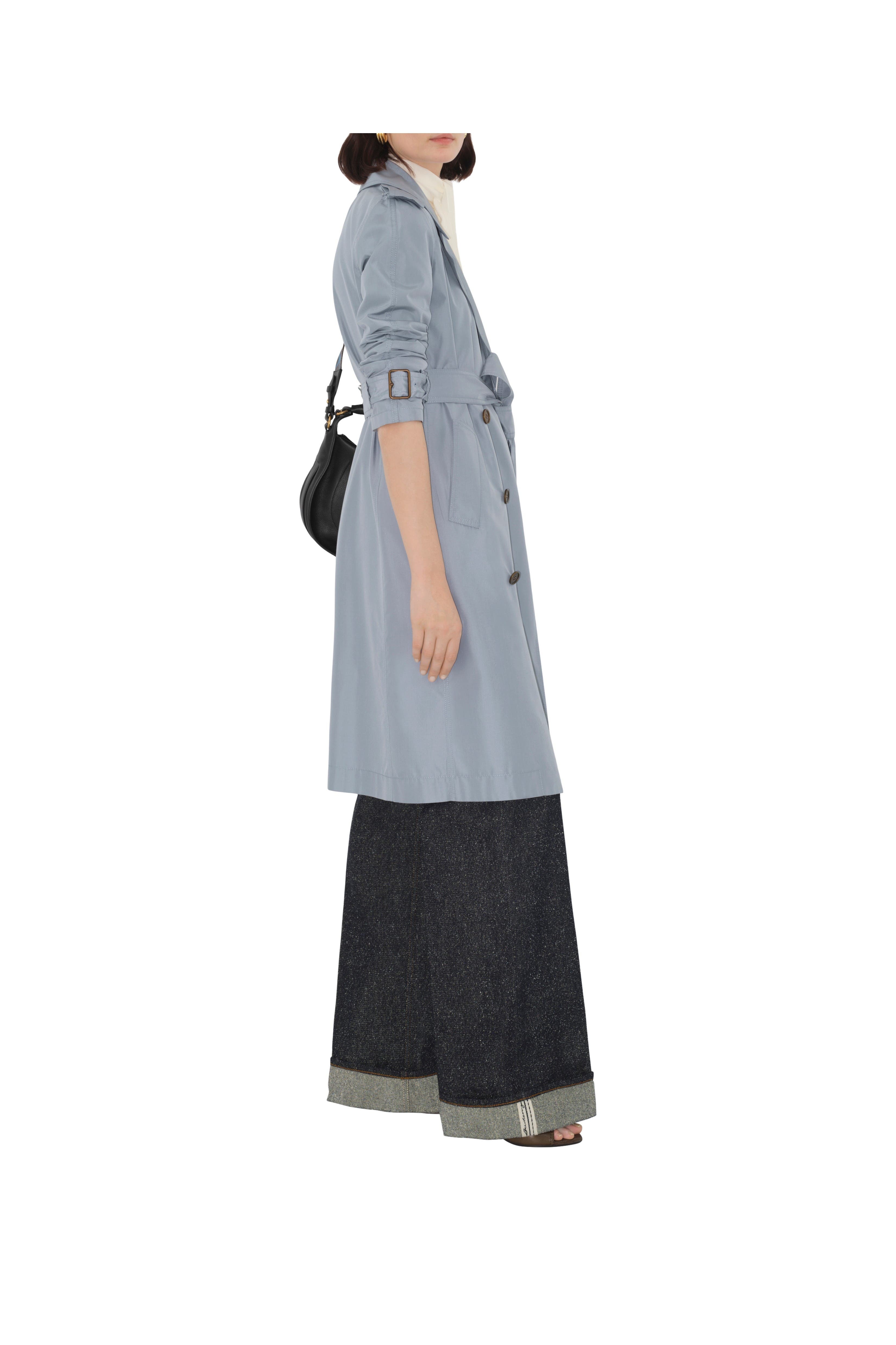 burberry Long Silk Trench Coat in Gale at Nordstrom - 3