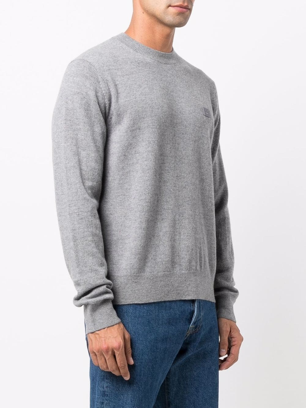 face-patch wool jumper - 4