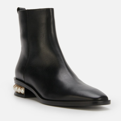 Nicholas Kirkwood Nicholas Kirkwood Women's 30mm Casati Leather Heeled Ankle Boots - Black outlook