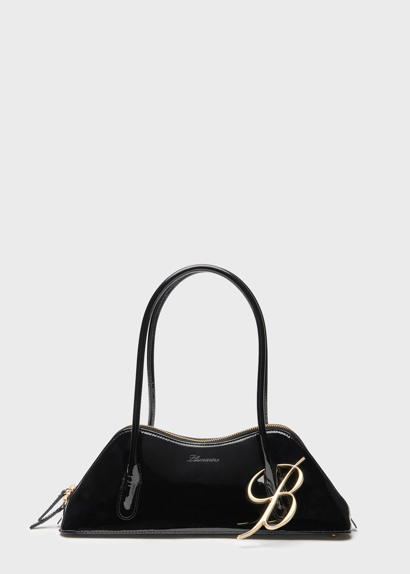 KISS ME REGULAR-SIZE BAG IN PATENT LEATHER WITH B MONOGRAM 1