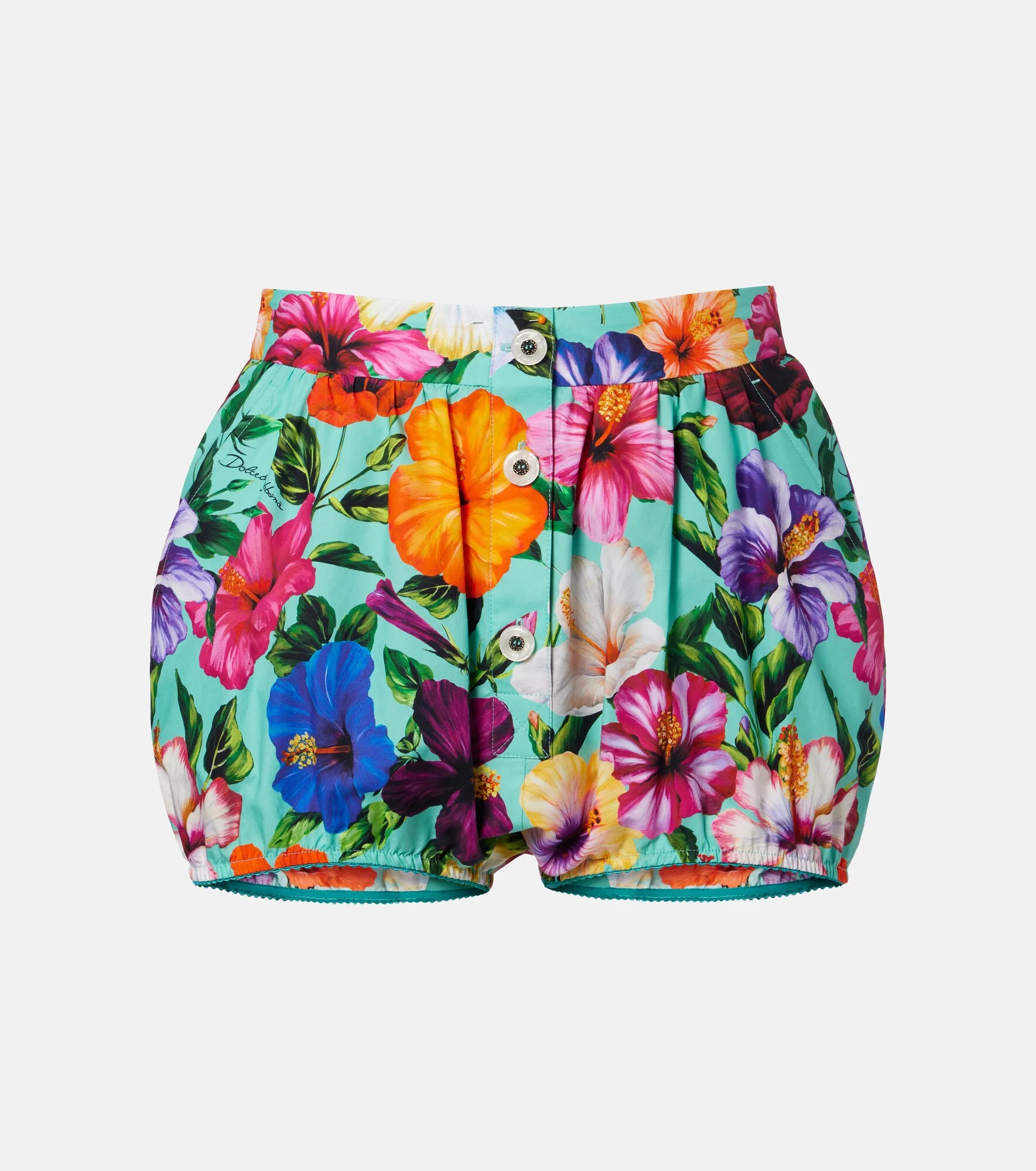 Floral cotton shorts - 1
