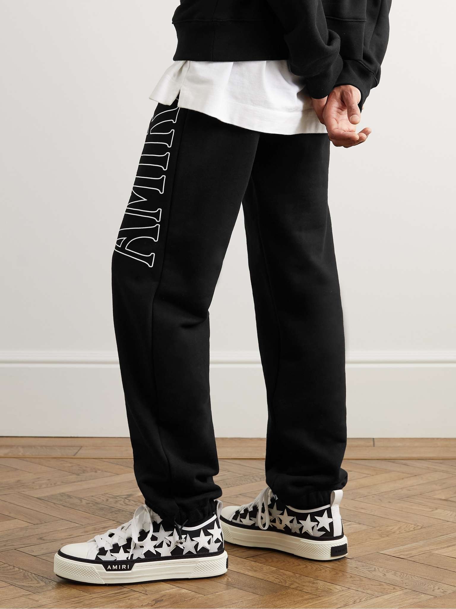 AMIRI Zoltar Tapered Logo-Print Cotton-Jersey Sweatpants