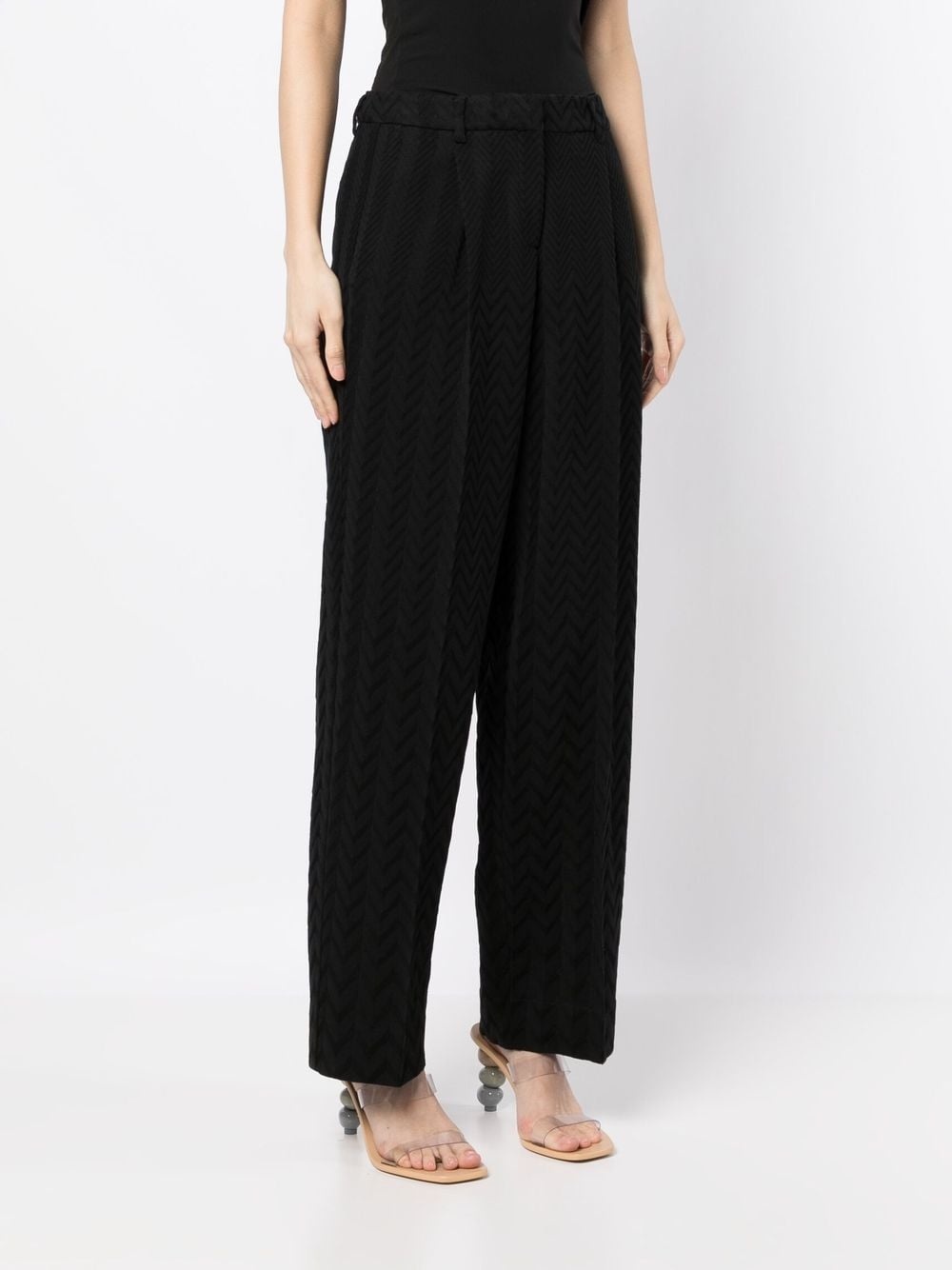 zigzag tailored trousers - 3
