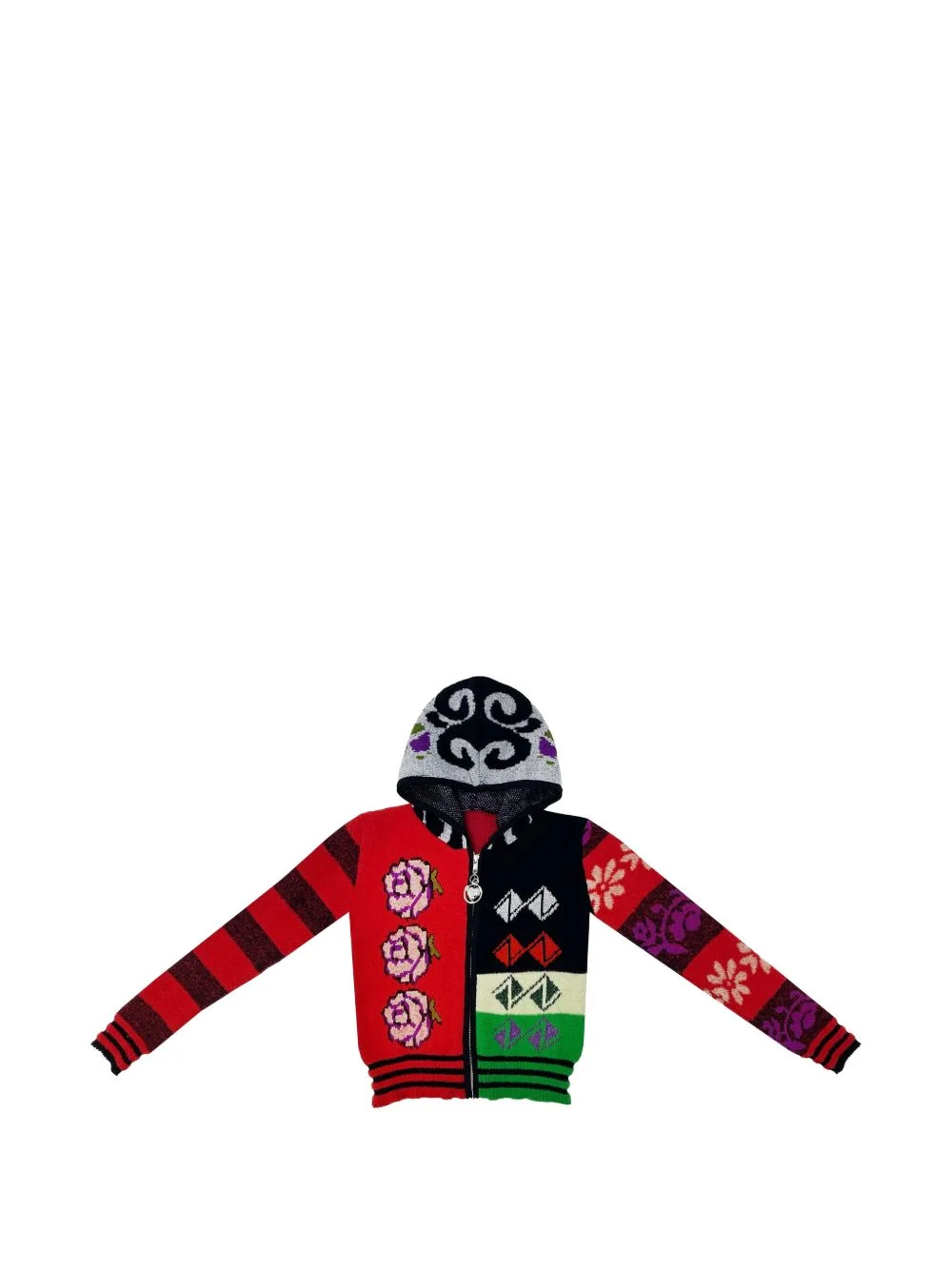 intarsia-knit floral-motif cardigan - 1