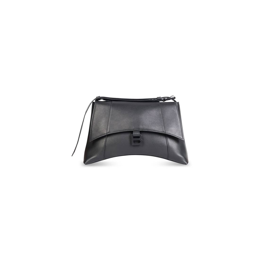 BALENCIAGA Women's Downtown Medium Shoulder Bag in Black | REVERSIBLE