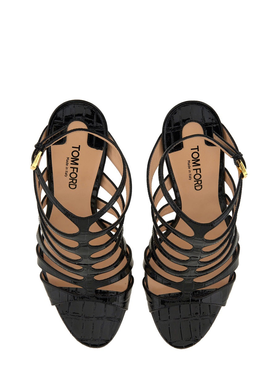Tom Ford Women Leather Sandal - 5