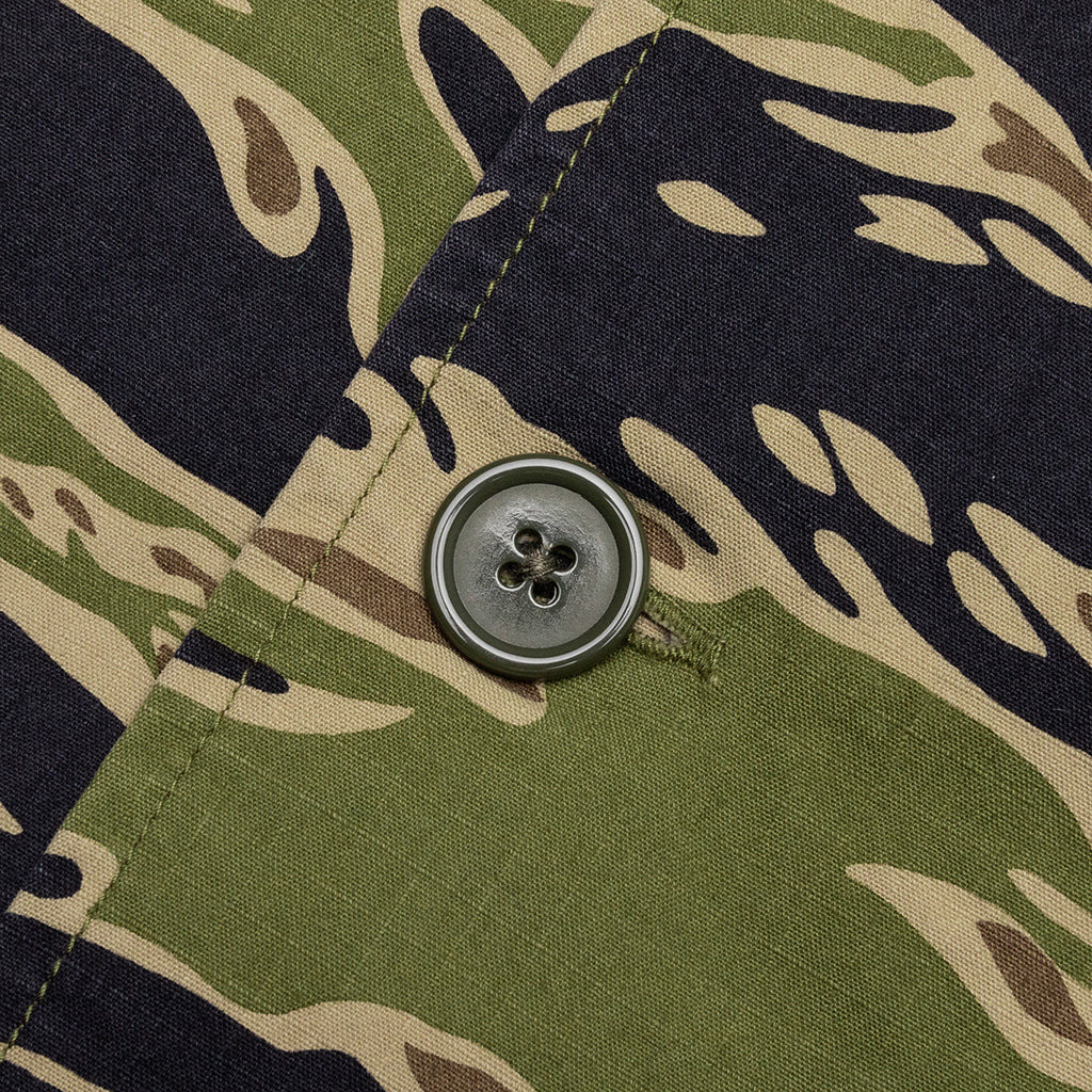 WACKO MARIA TIGER CAMO ARMY SHIRT TYPE-2 - OLIVE - 5