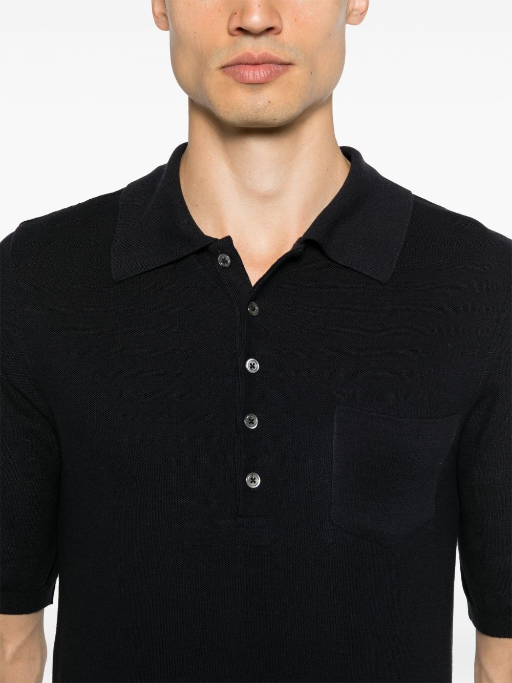 4-Bar silk polo shirt - 5