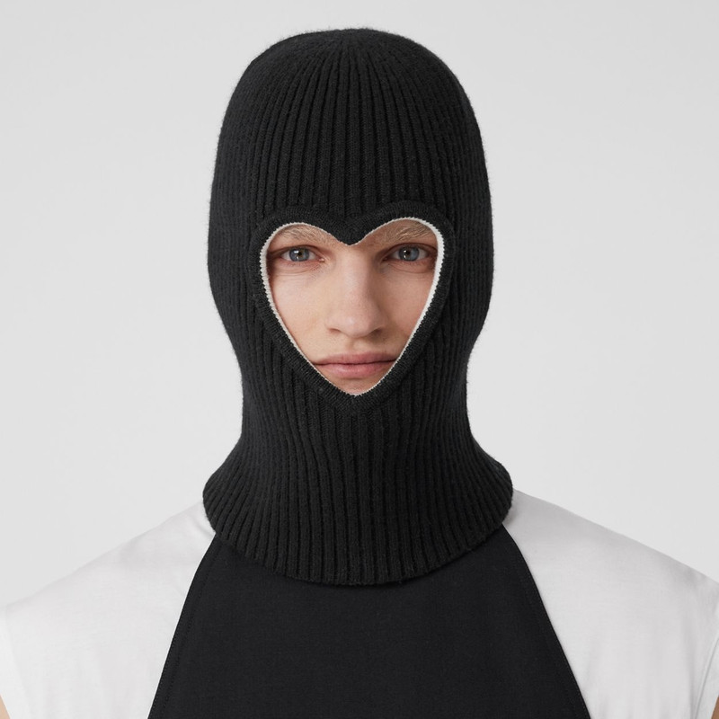 Reversible Cut-out Detail Rib Knit Wool Beanie 10