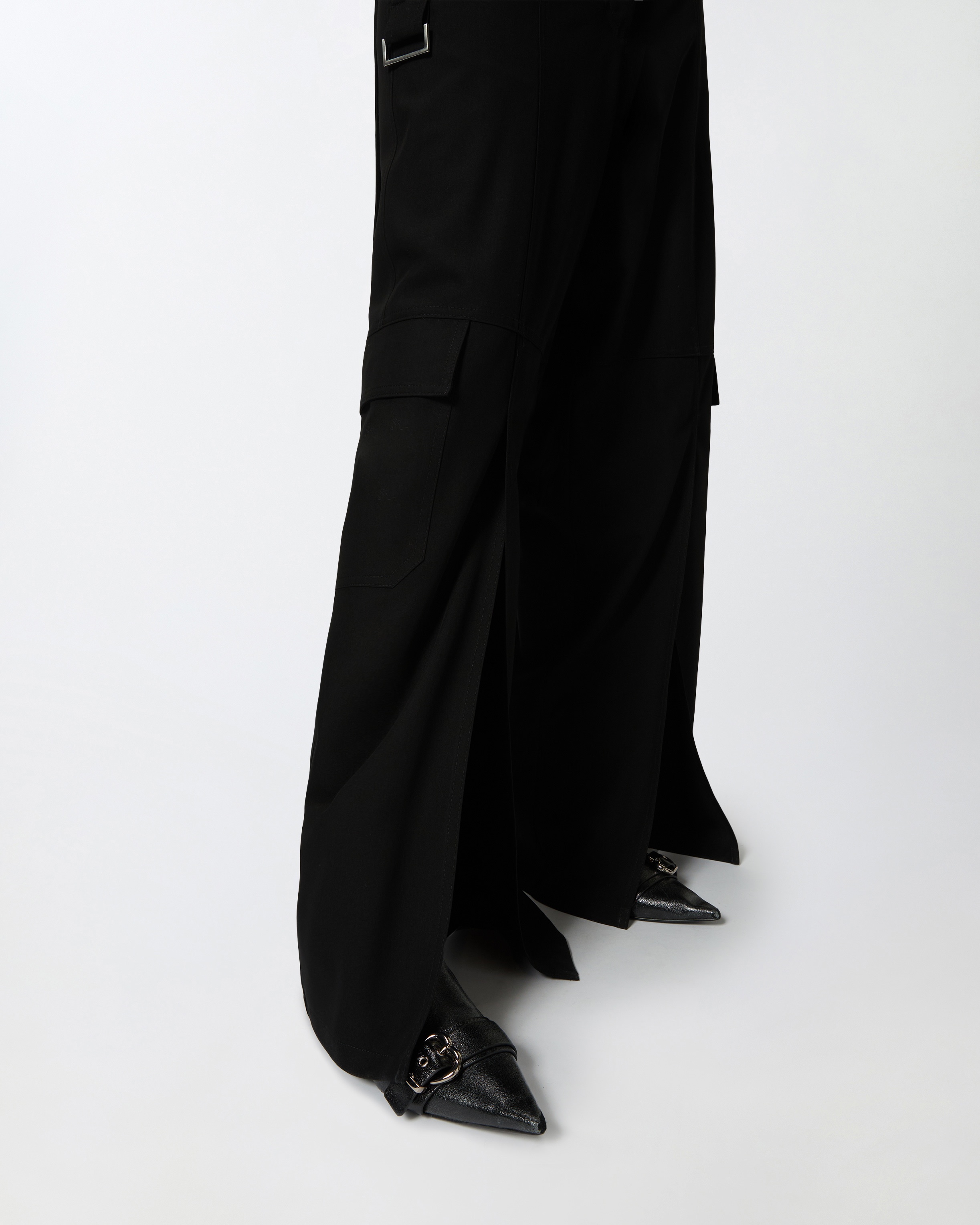 FLOWING WIDE-LEG CARGO TROUSERS - 5