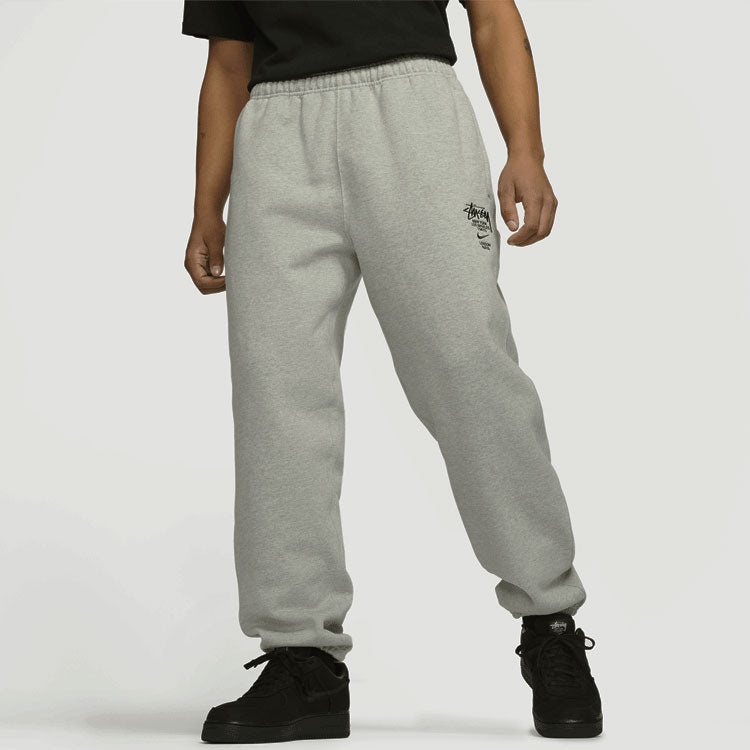 Stussy x Nike NRG ZR Fleece Pants 'Heather Grey' DC4228-050 - 3