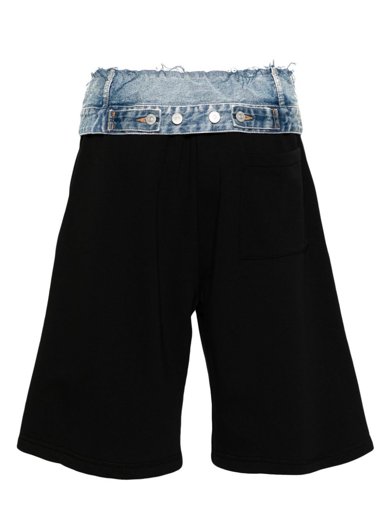 MM6 Maison Margiela denim-waist track shorts outlook