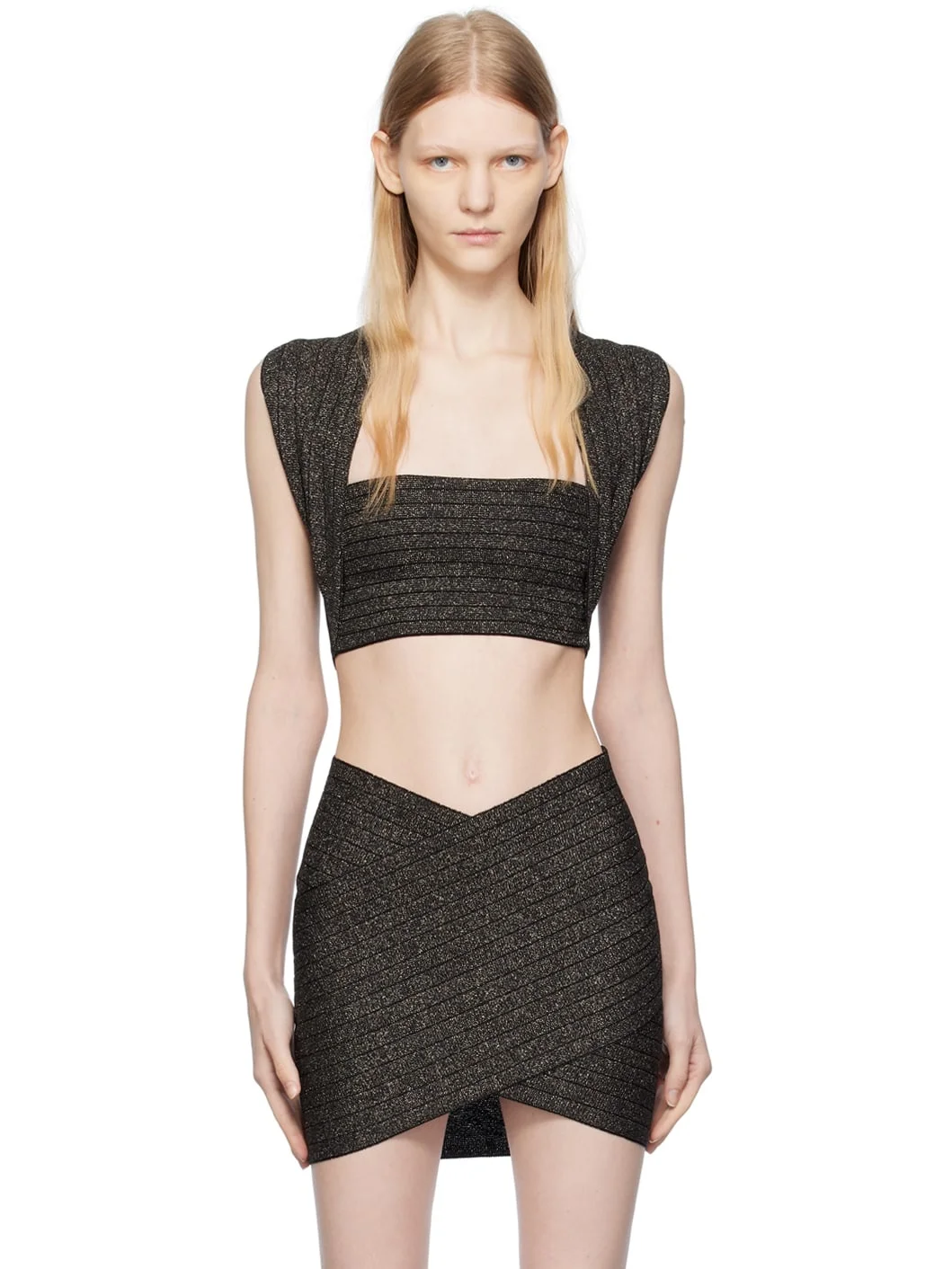 Black Metallic Tank Top - 1