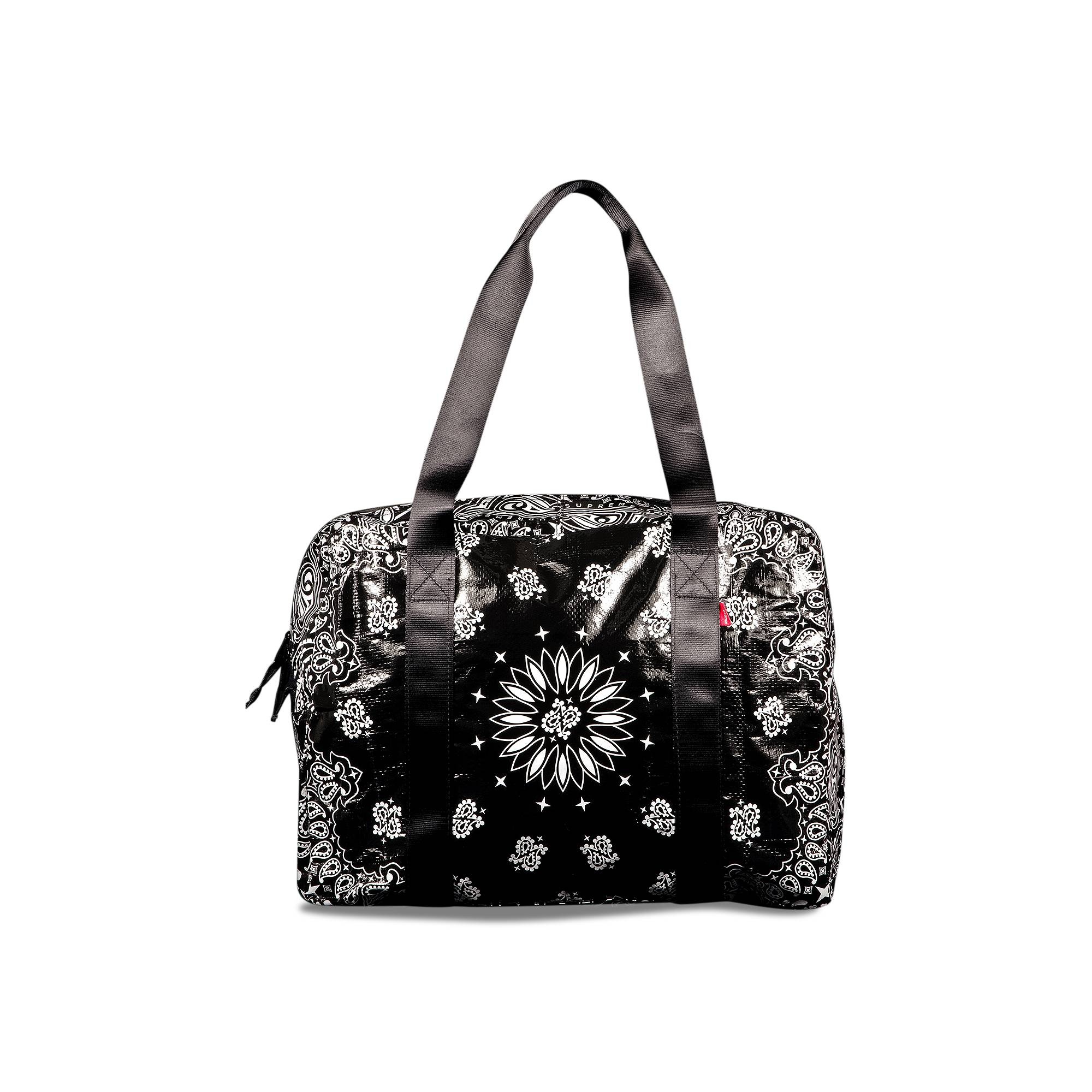 Supreme Bandana Tarp Small Duffle Bag 'Black' - 2