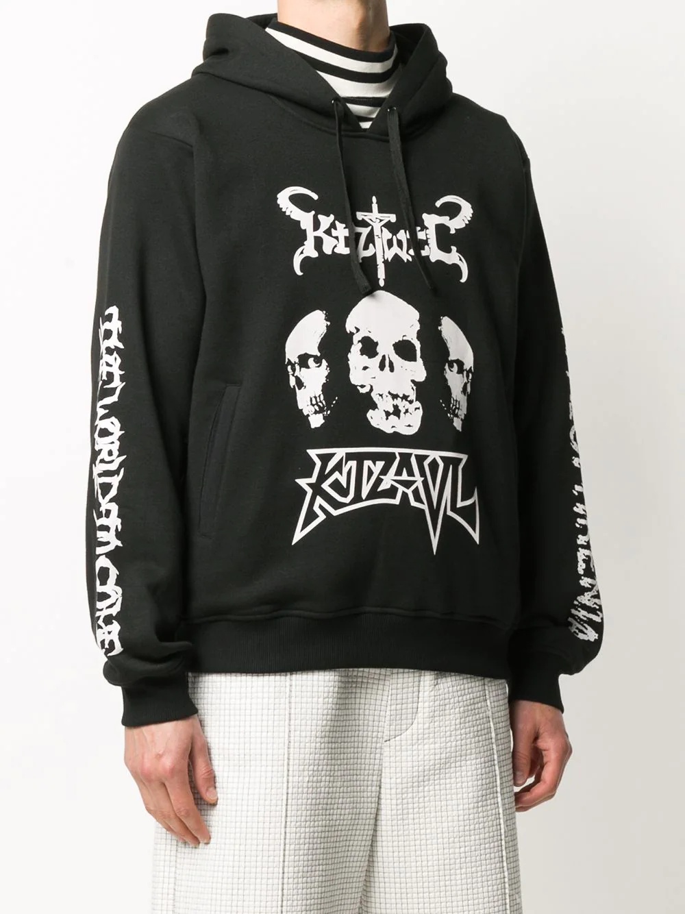 skull print hoodie - 4