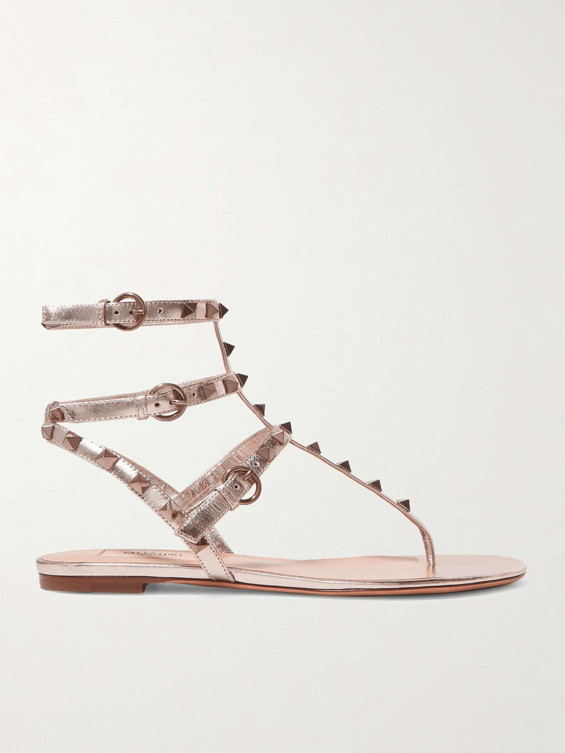Rockstud leather sandals 1