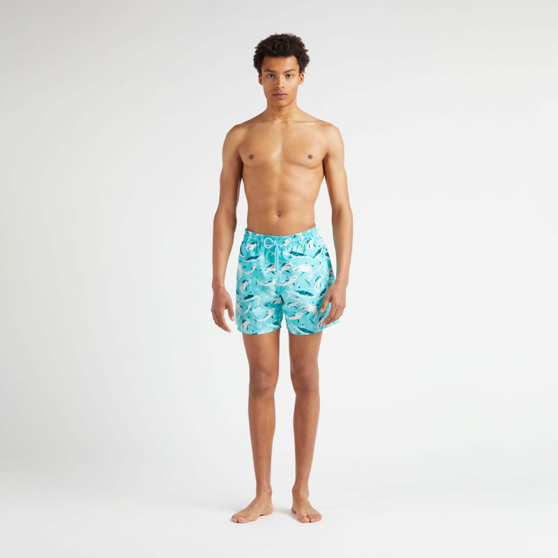 Vilebrequin Men Ultra-Light and Packable Swim Trunks Requins outlook