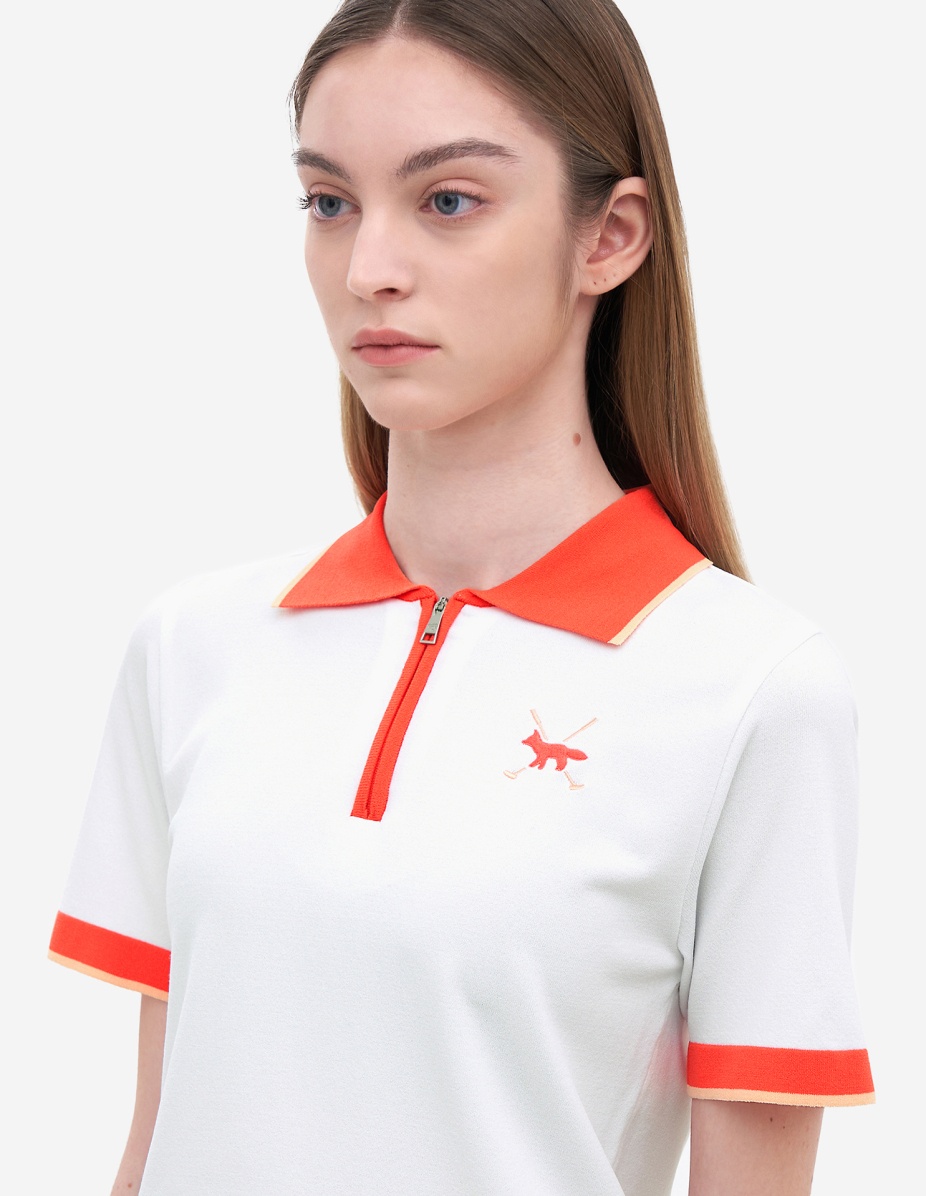 Women Profile Zipped Knit Polo - 5