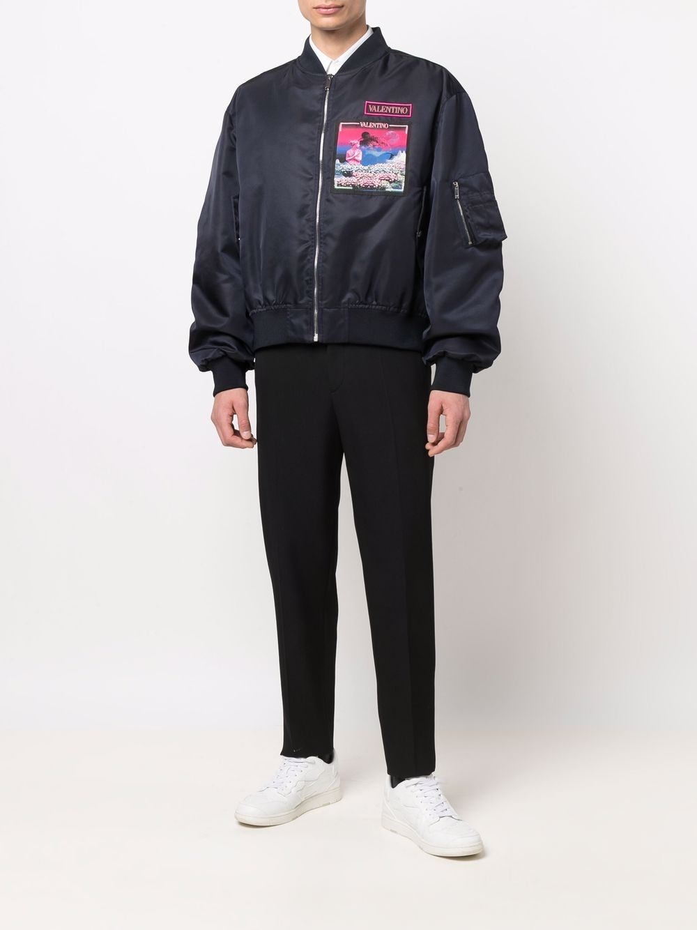 Water Sky zip-up bomber jacket - 2