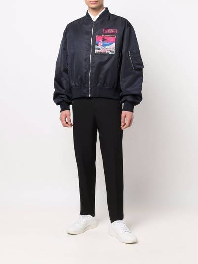 Valentino Water Sky zip-up bomber jacket outlook