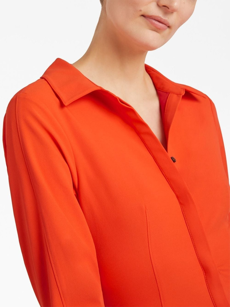 button-up long sleeve tiered dress 5