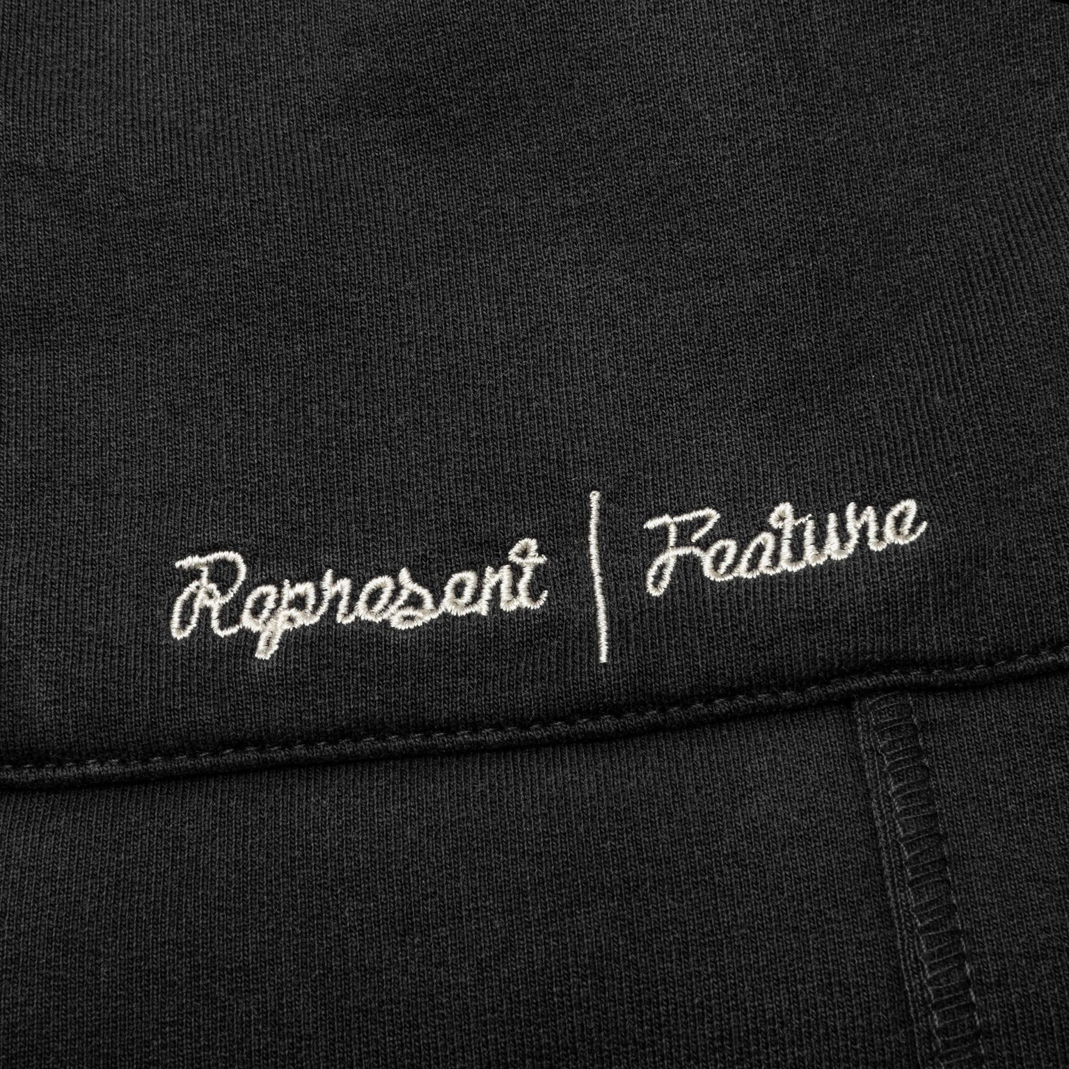 FEATURE X REPRESENT SWEAT SHORTS - STAINED BLACK - 7