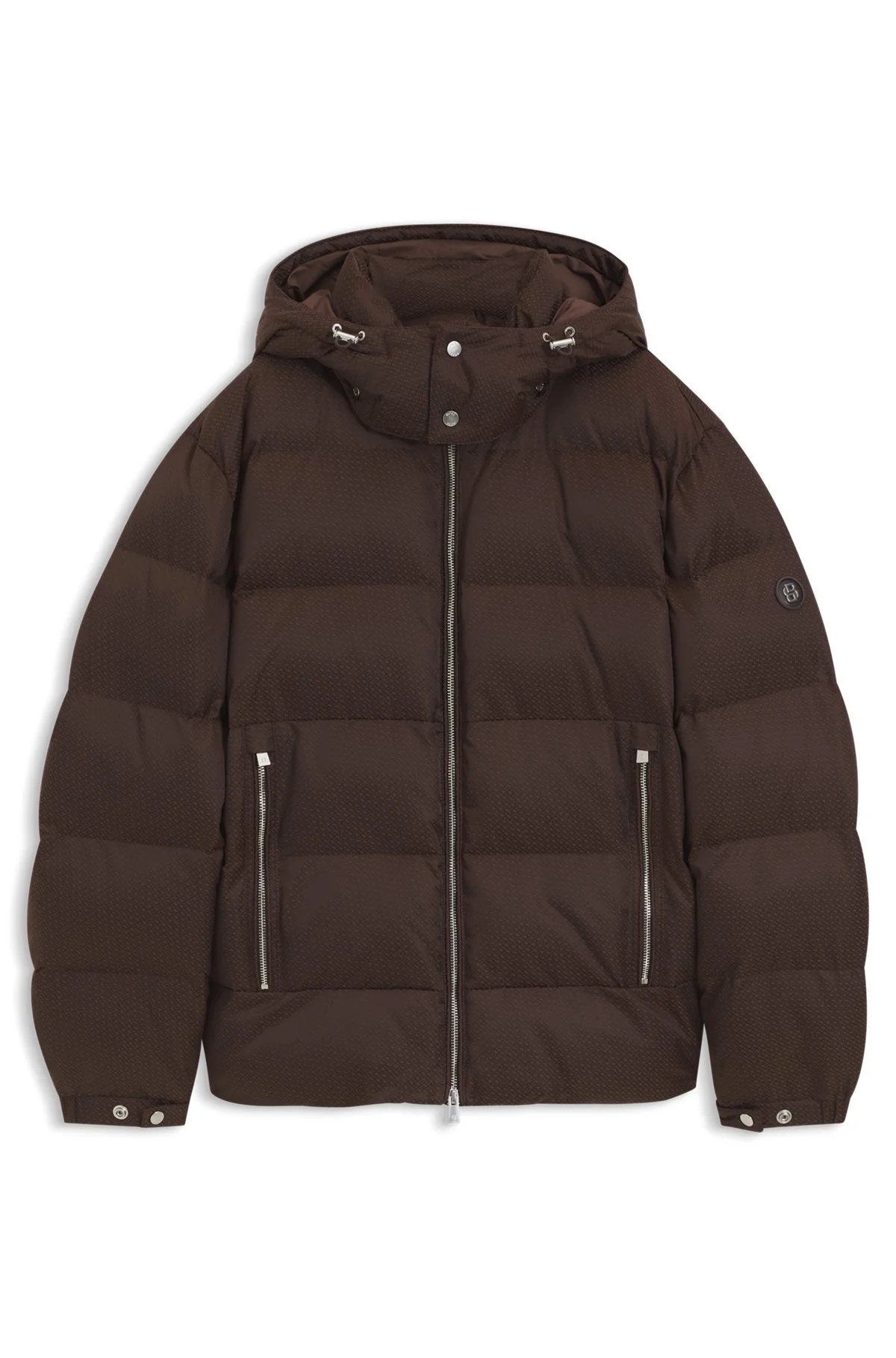 WATER-REPELLENT PADDED JACKET WITH MICRO-MONOGRAM JACQUARD - 1