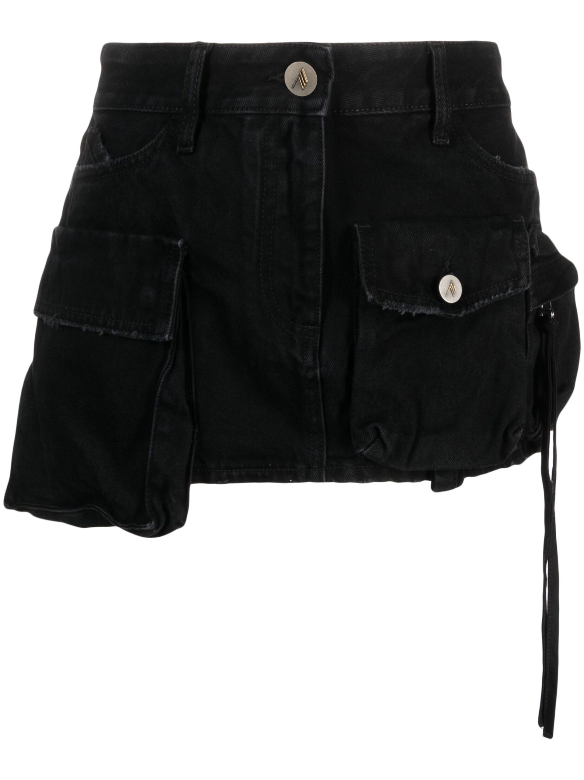 Black Fay Cargo Denim Mini Skirt - 1