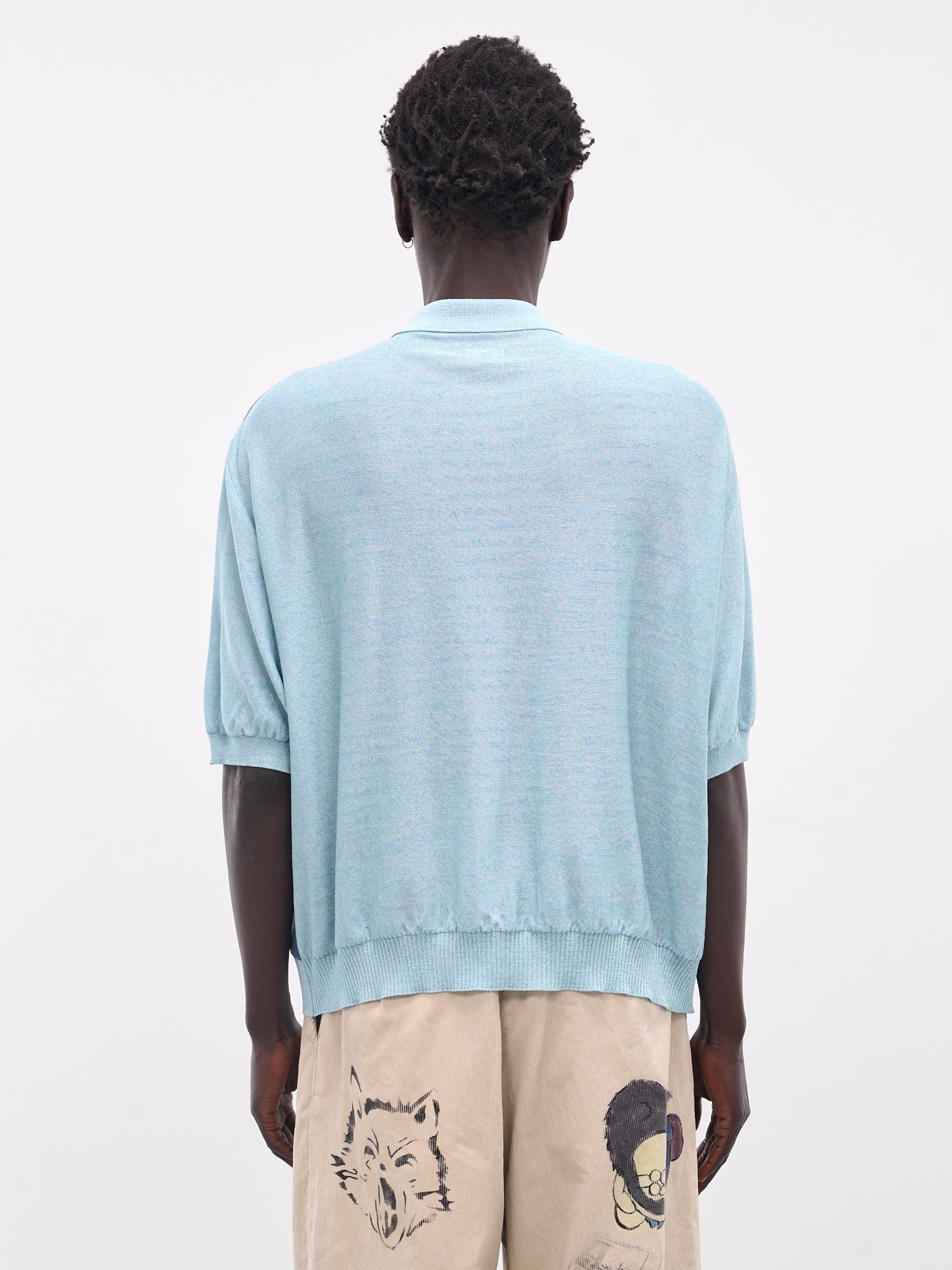 Knit & Denim Short Sleeve Cardigan - 3