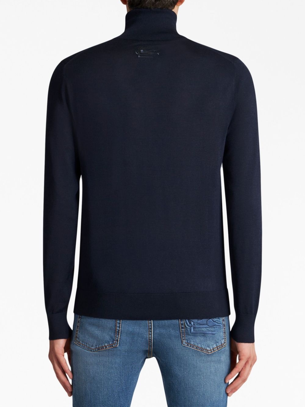 Pegaso-embroidered high-neck jumper - 3