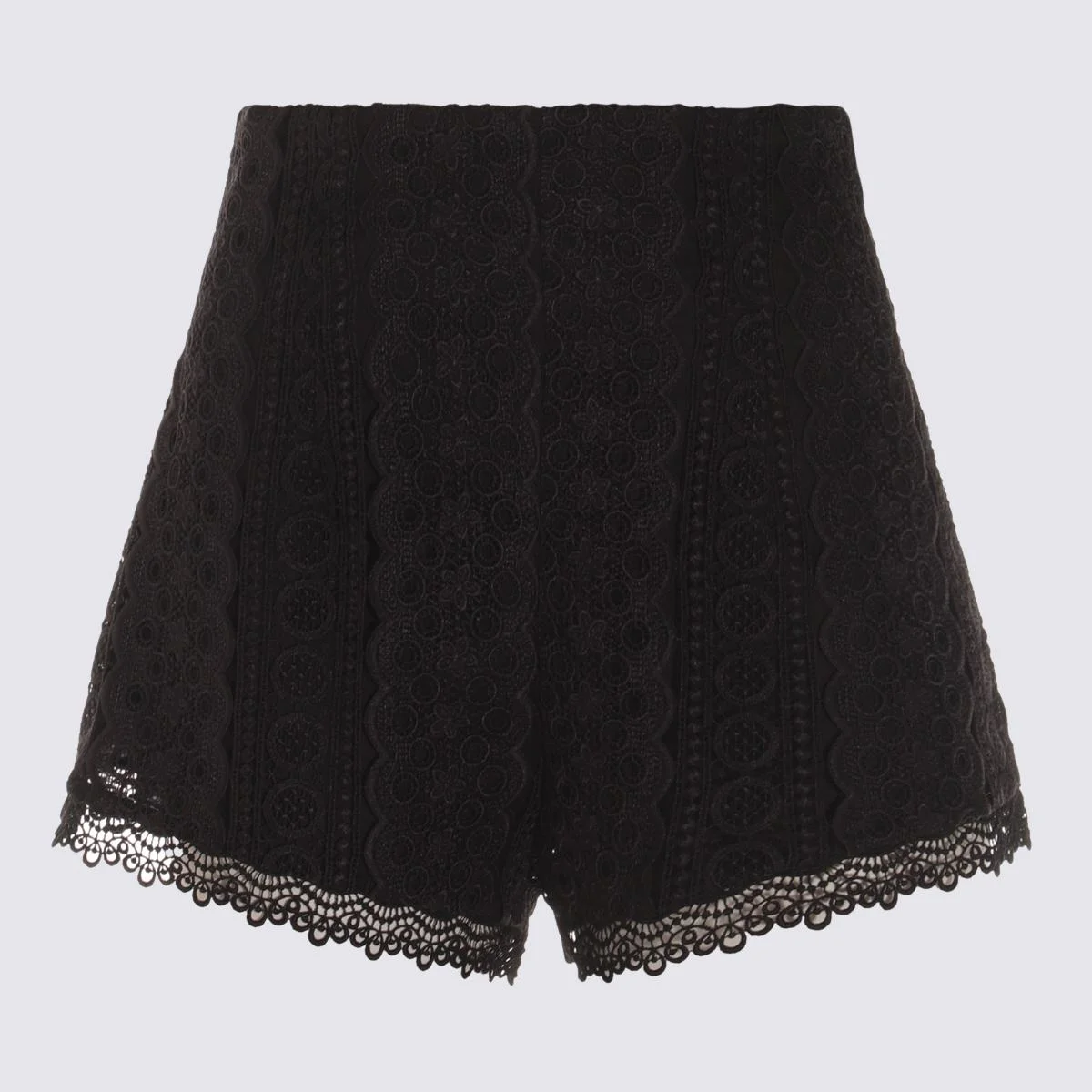 Charo Ruiz Black Cotton Blend Shorts - 1