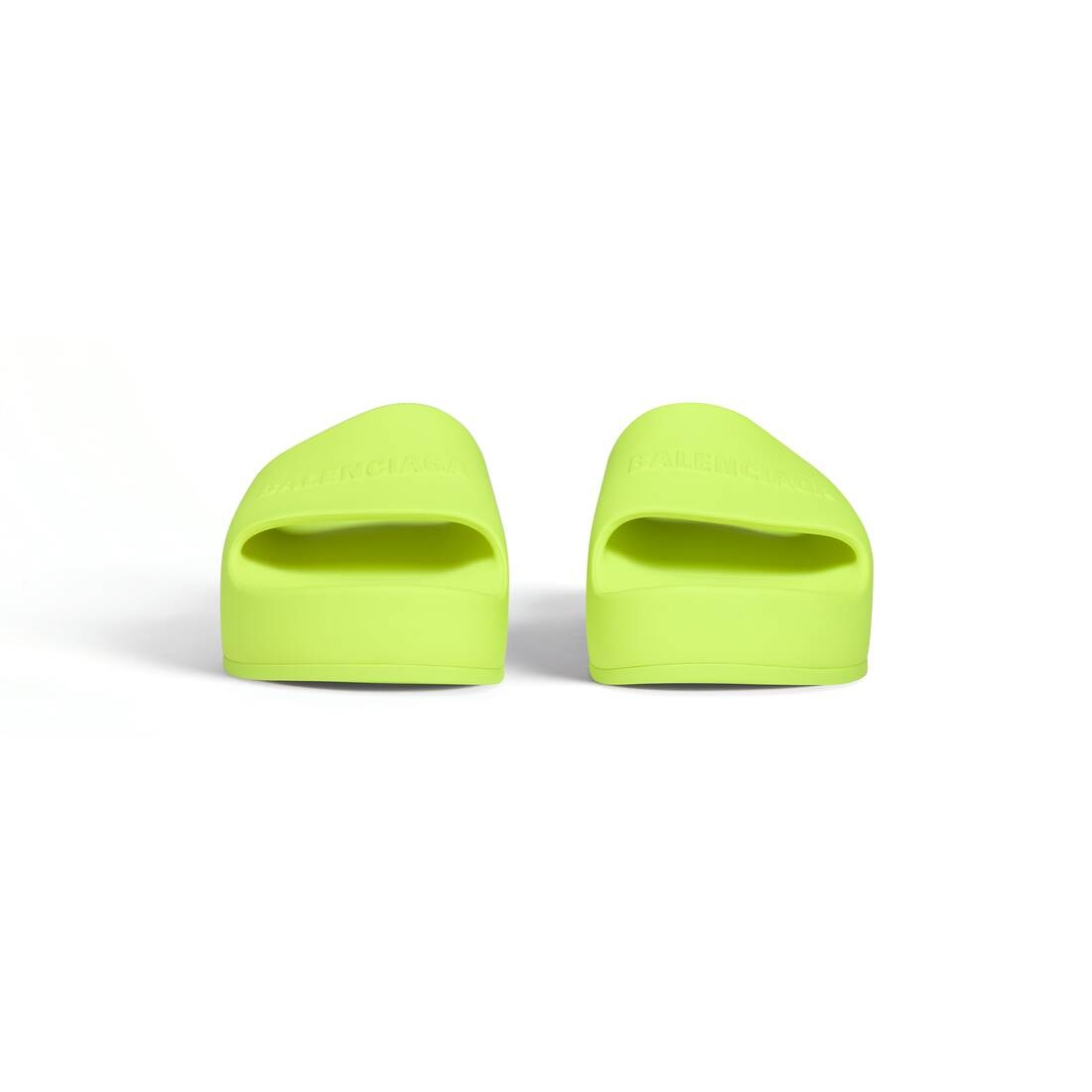 Women's Chunky Slide Sandal in Fluo Yellow - 3