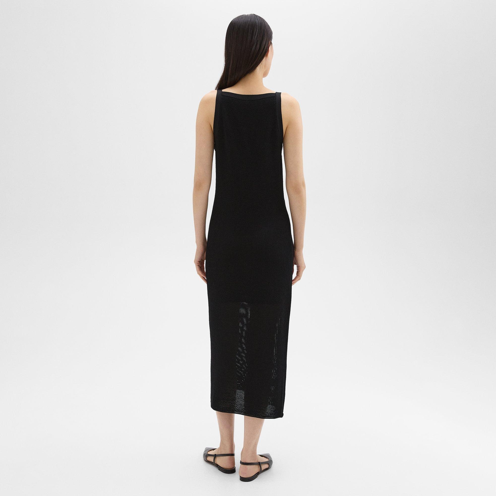 Pointelle Midi Dress in Crepe Knit - 4
