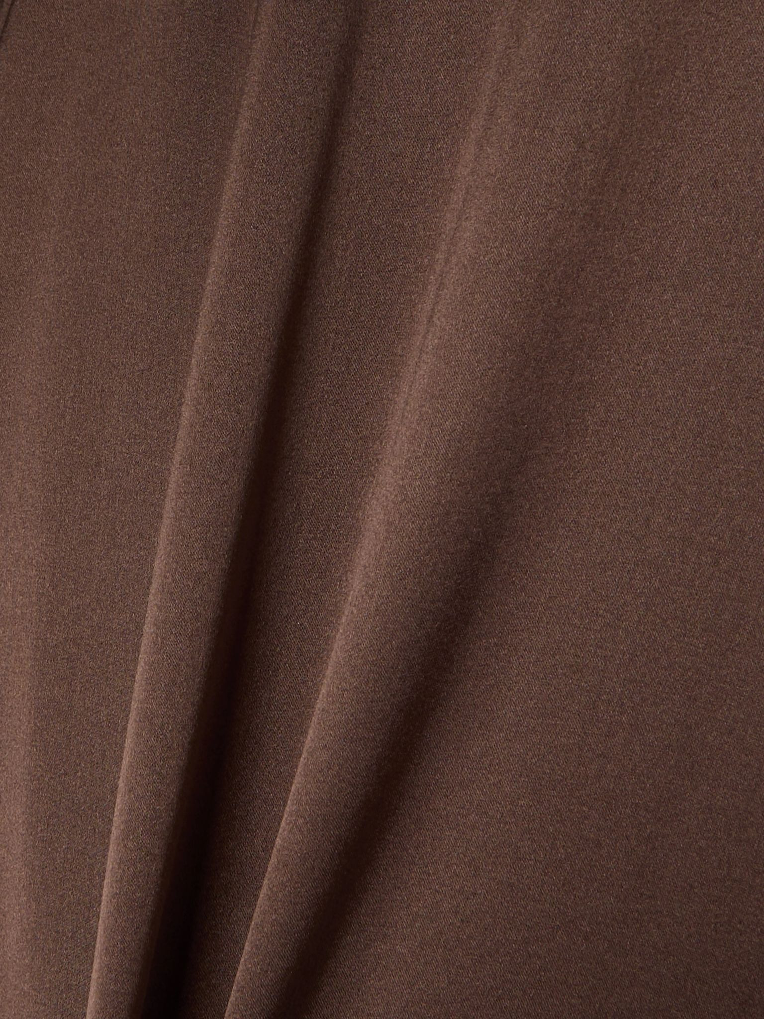Pussy-bow silk-blend satin blouse Brown - 5