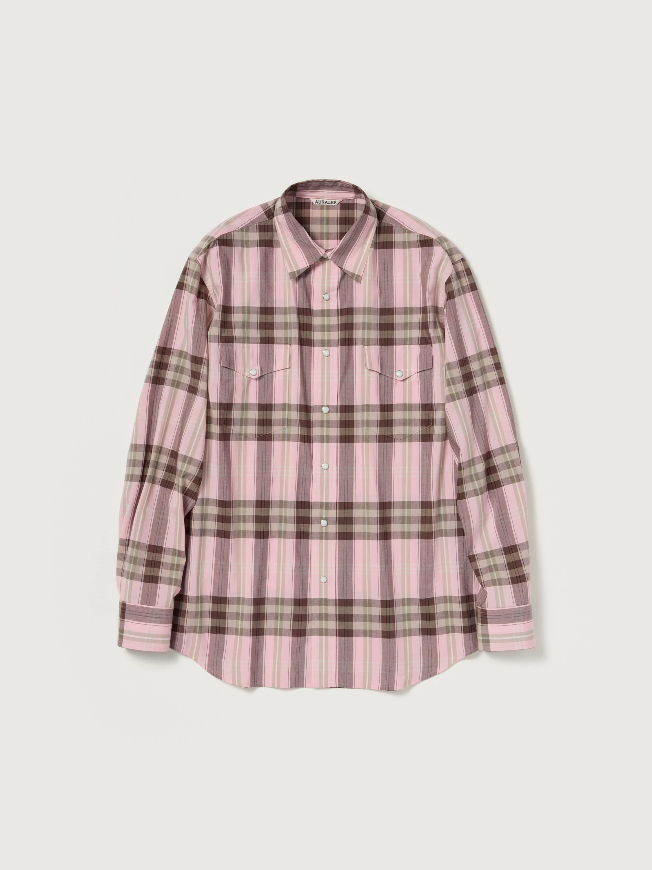 HIGH TWIST COTTON SILK CHECK SHIRT - 1