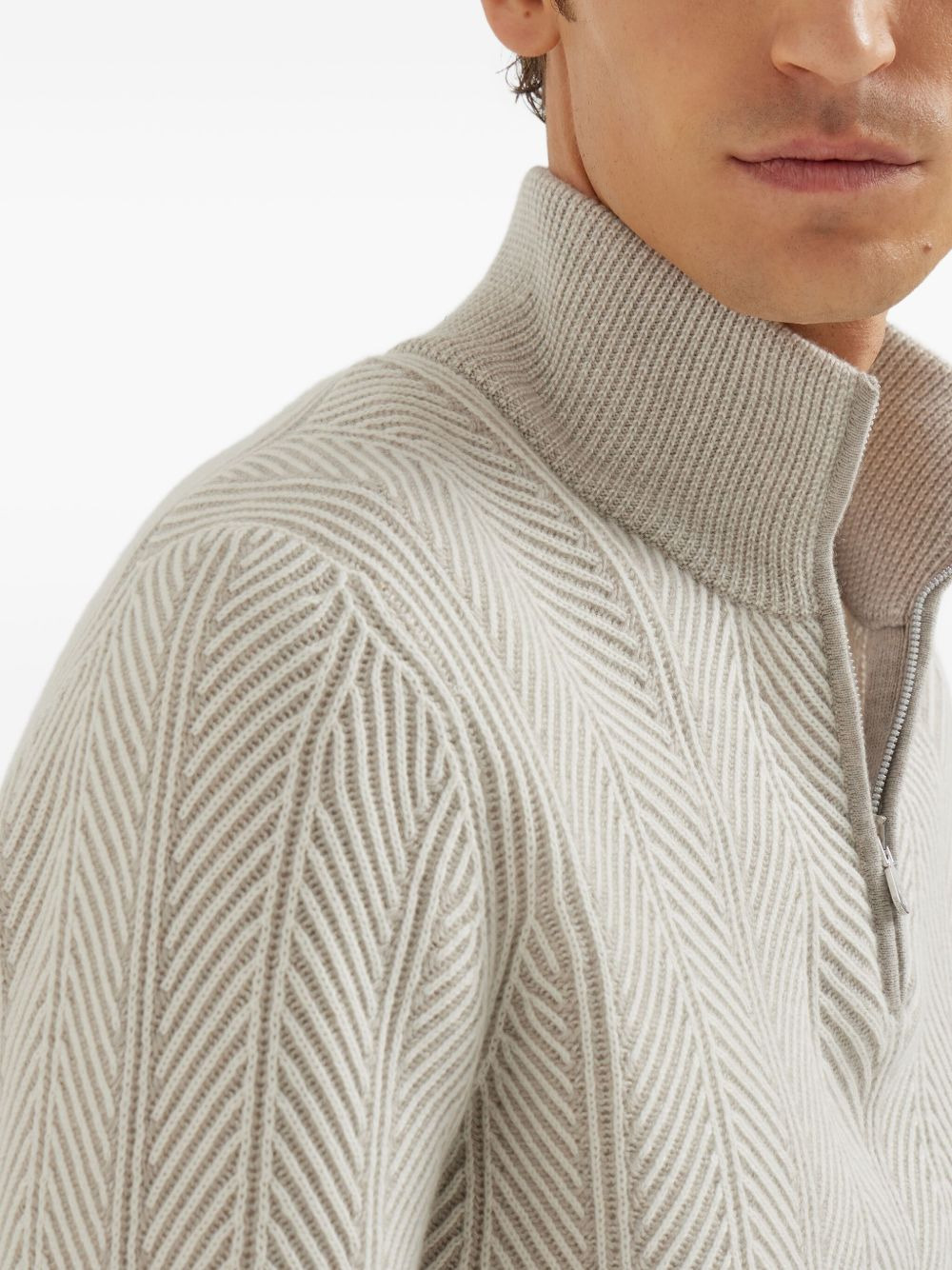 Brunello Cucinelli Men Cashmere Turtle Neck Jumper - 2