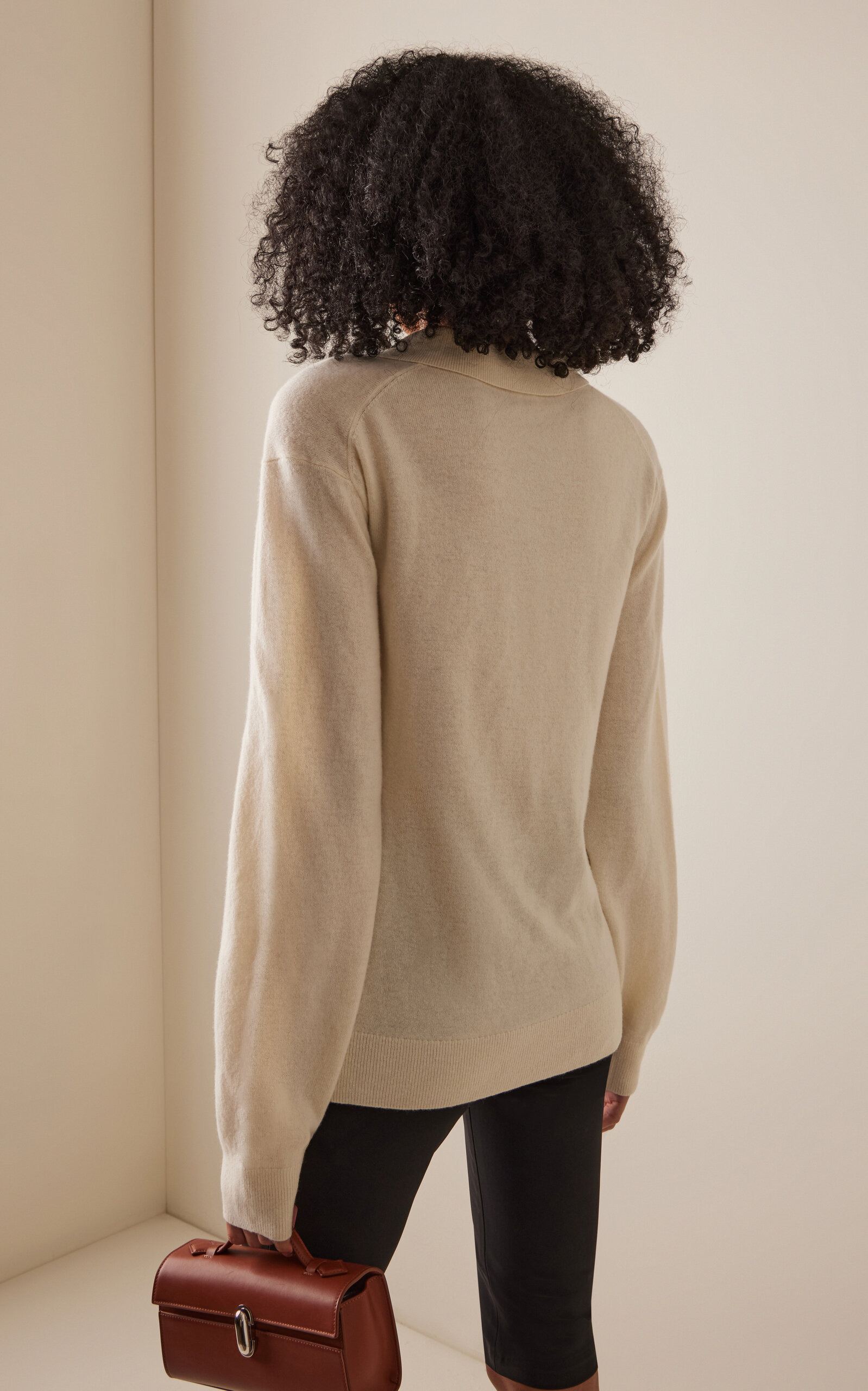 Oversized Wool-Cashmere Sweater ivory - 4