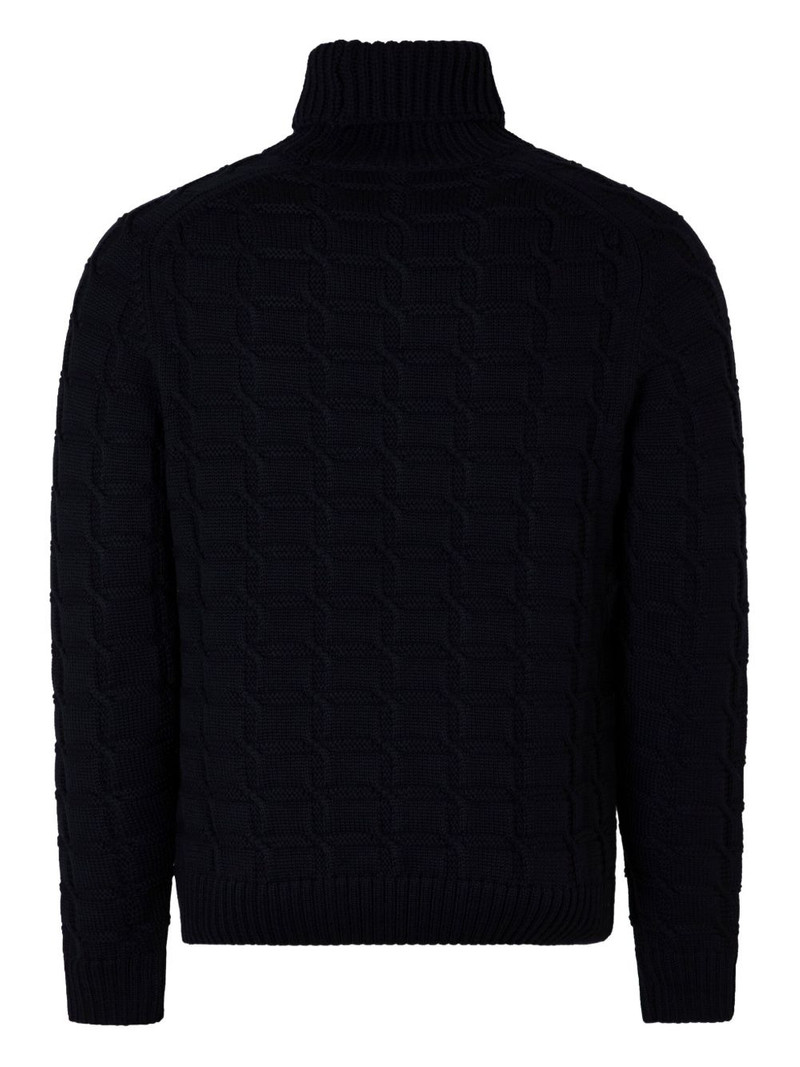 SLOWEAR cable-knit turtleneck sweater outlook
