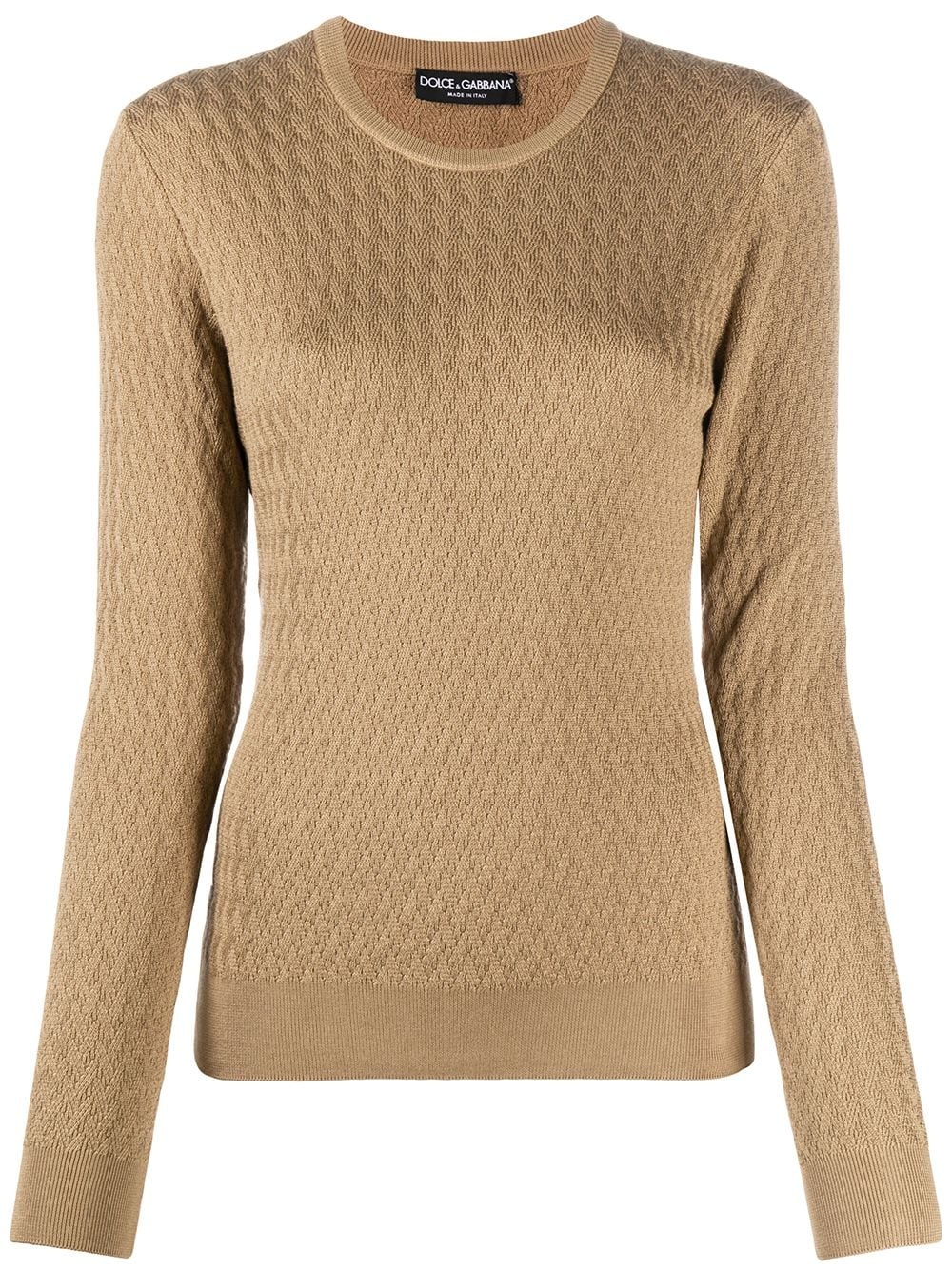 cable knit silk jumper - 1