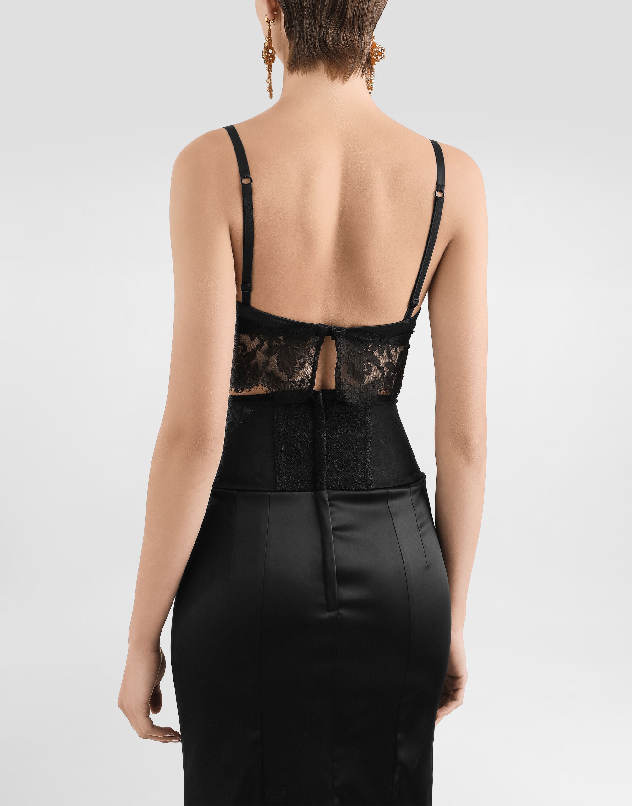 Satin and lace bralette top - 4