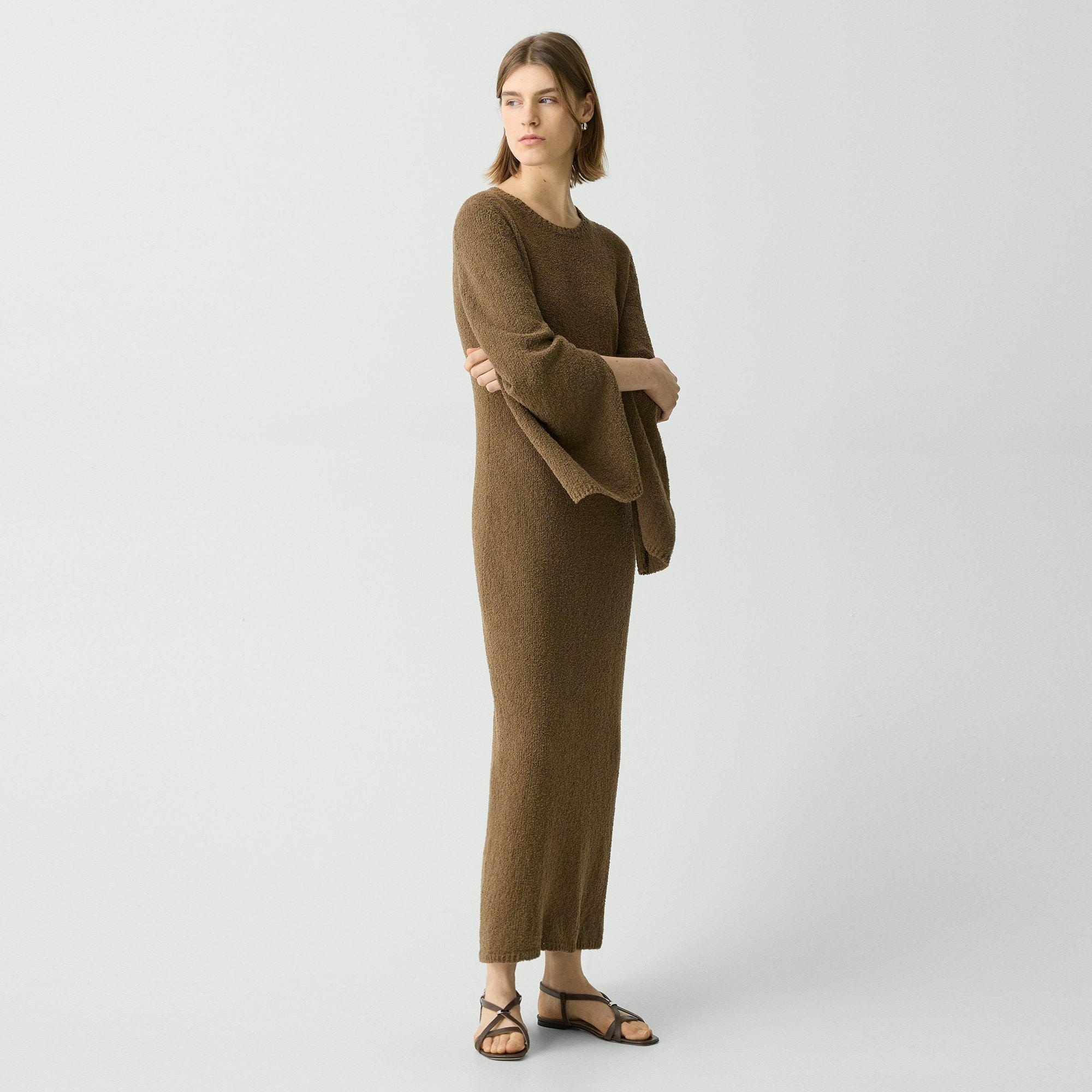 Bouclé Midi Dress in Cotton-Blend - 3