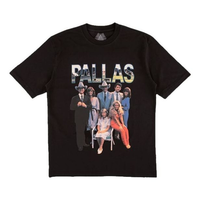 Men's PALACE Pallas Dallas Printing Short Sleeve Black P16TS069 - 1